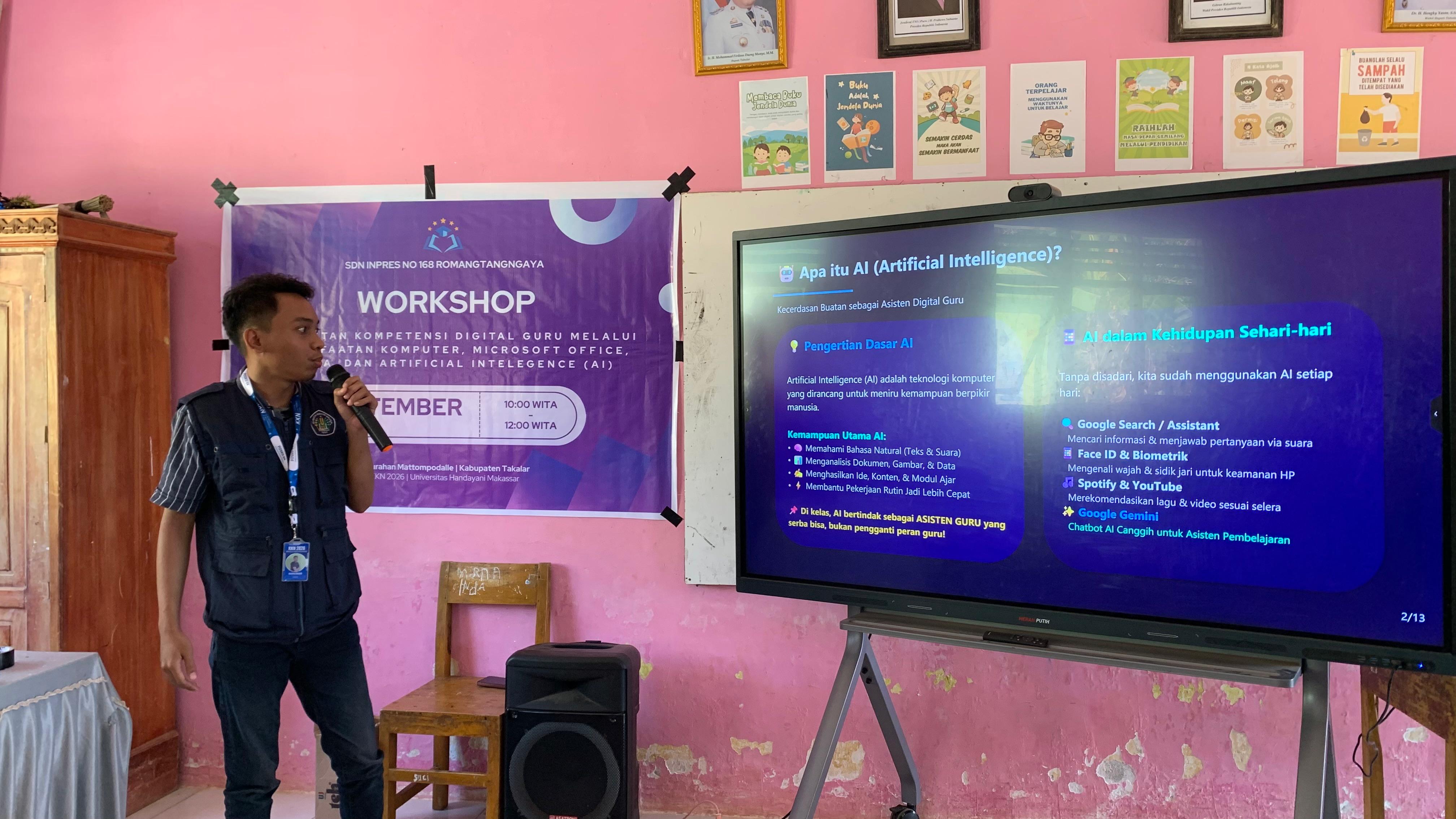 Workshop Penguatan Kompetensi Digital Guru dan Pemanfaatan AI di SDN Inpres 168 Romangtangngaya